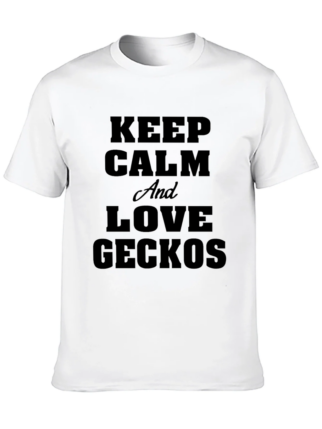 Keep Calm and Love Geckos Black T-Shirt product image 6
