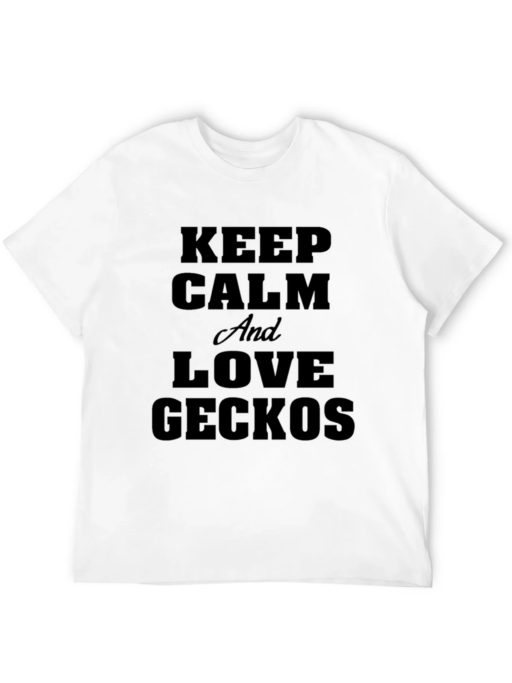 Keep Calm and Love Geckos Black T-Shirt product image 7
