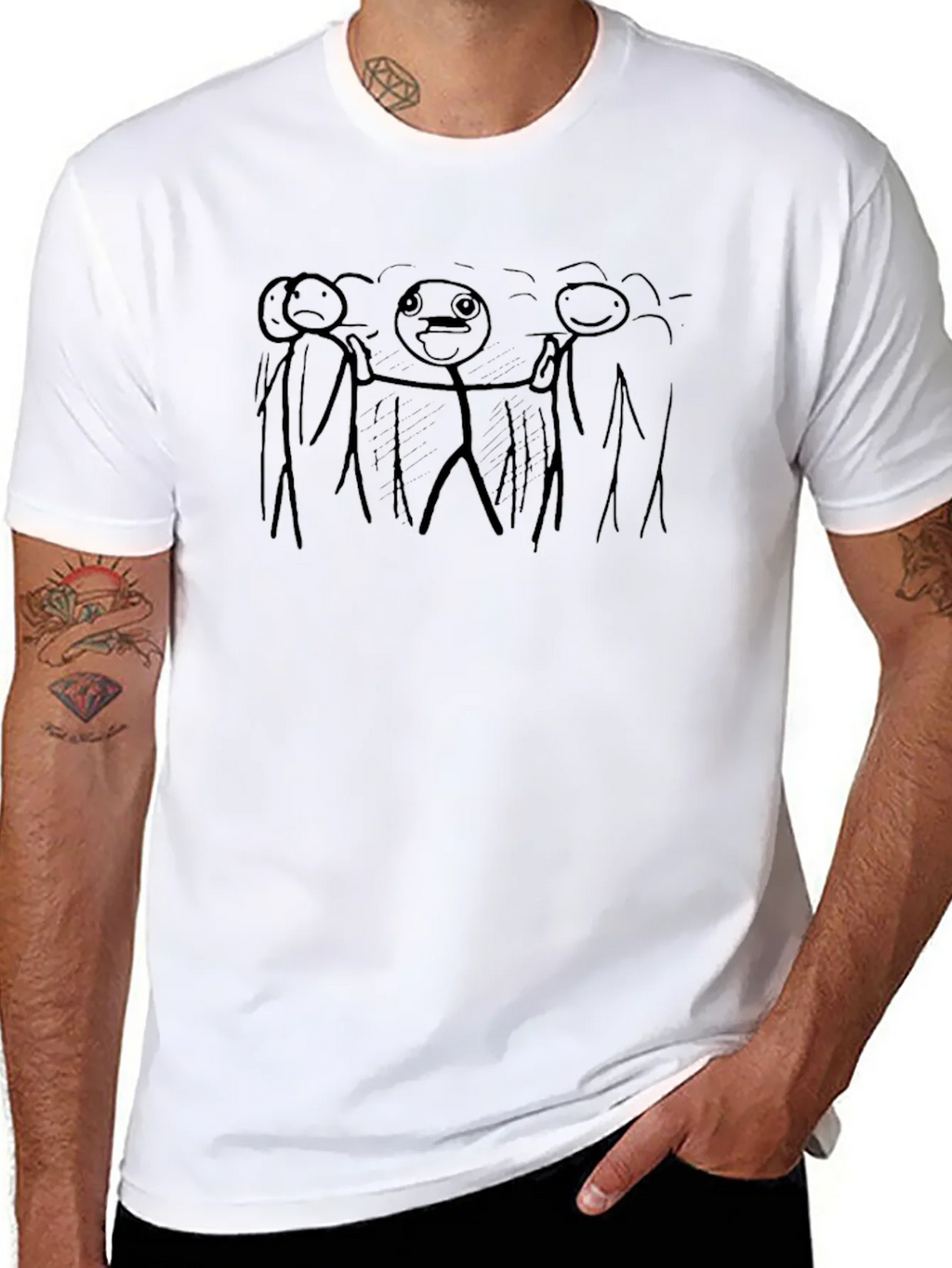 Epic Meme T-Shirt - Funny Stick Figure Design product image 7
