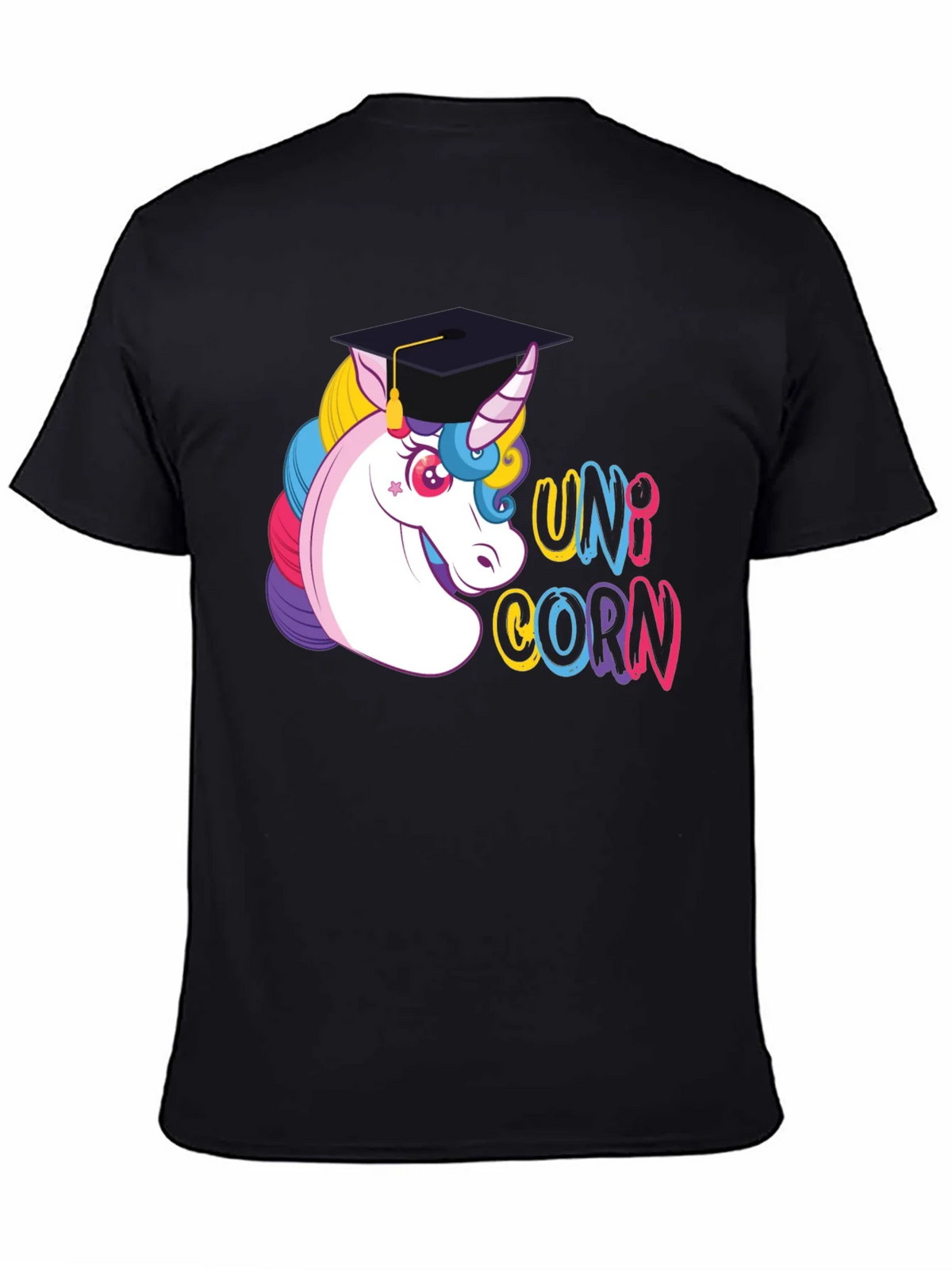 Graduation Unicorn T-Shirt - Black product image 4