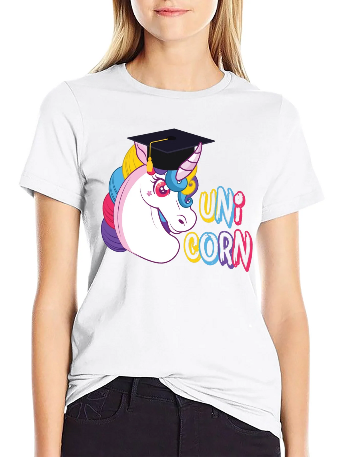 Graduation Unicorn T-Shirt - Black product image 8