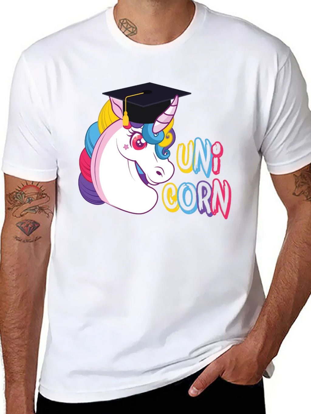 Graduation Unicorn T-Shirt - Black product image 7