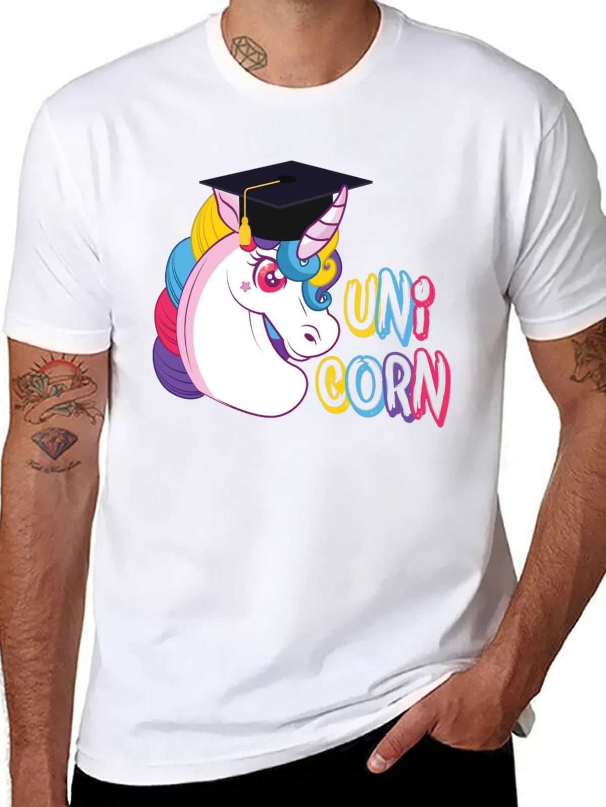 Graduation Unicorn T-Shirt - Black product image 7