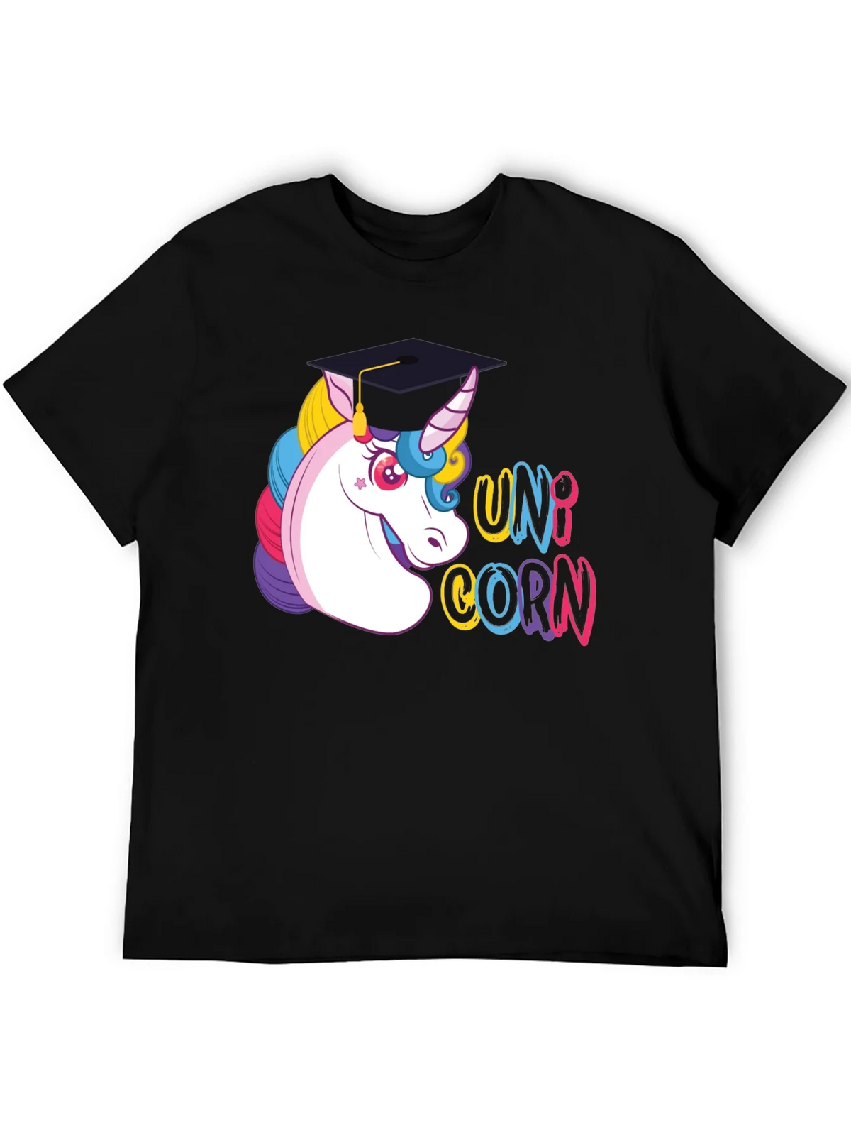 Graduation Unicorn T-Shirt - Black product image 5