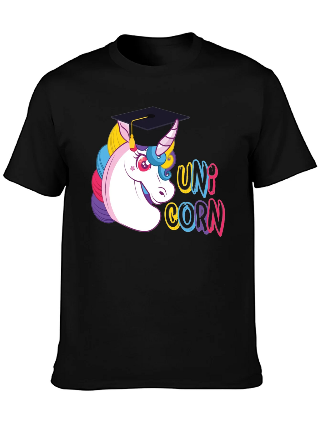 Graduation Unicorn T-Shirt - Black product image 3