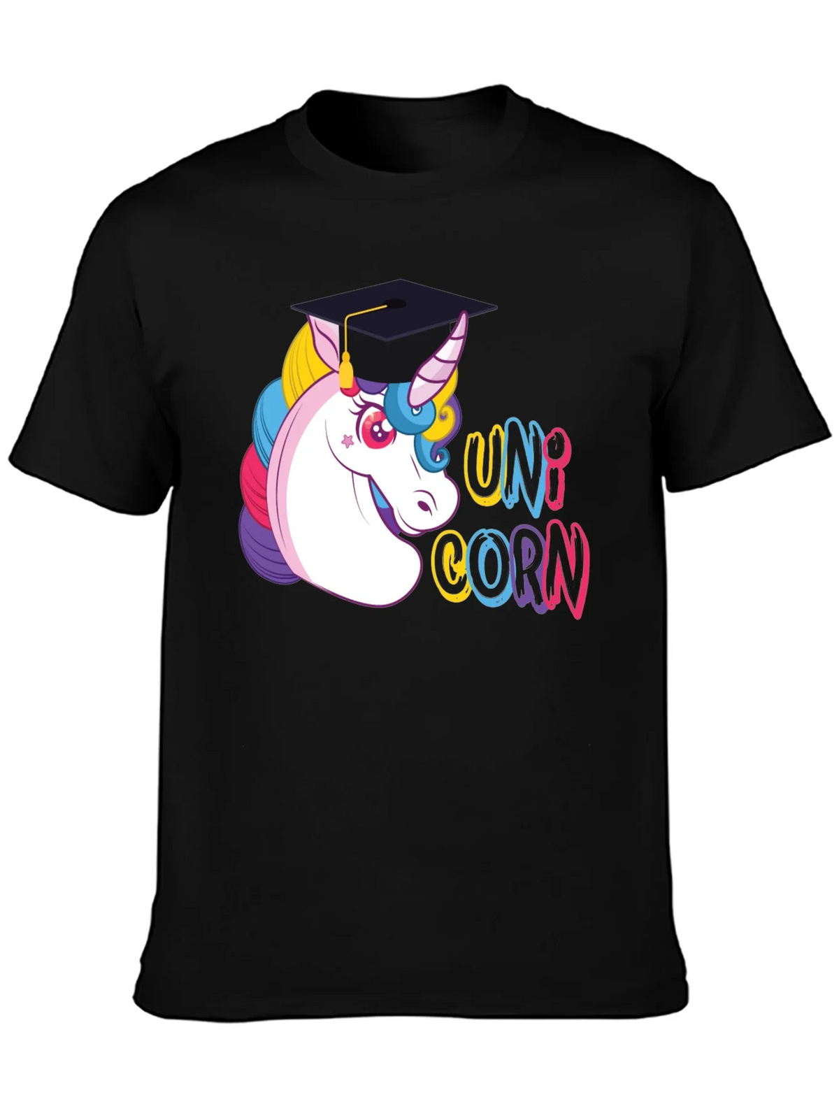 Graduation Unicorn T-Shirt - Black product image 3