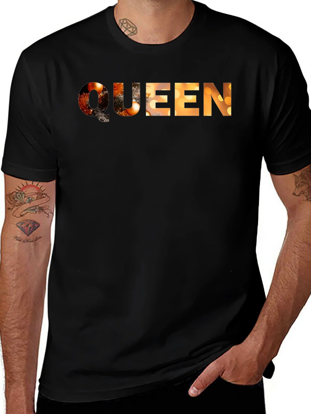 Queen Graphic Tee - Black Cotton T-Shirt product image 1