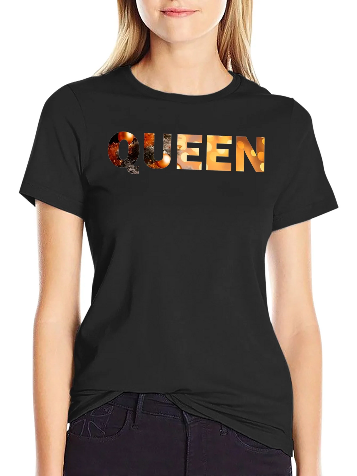 Queen Graphic Tee - Black Cotton T-Shirt product image 2
