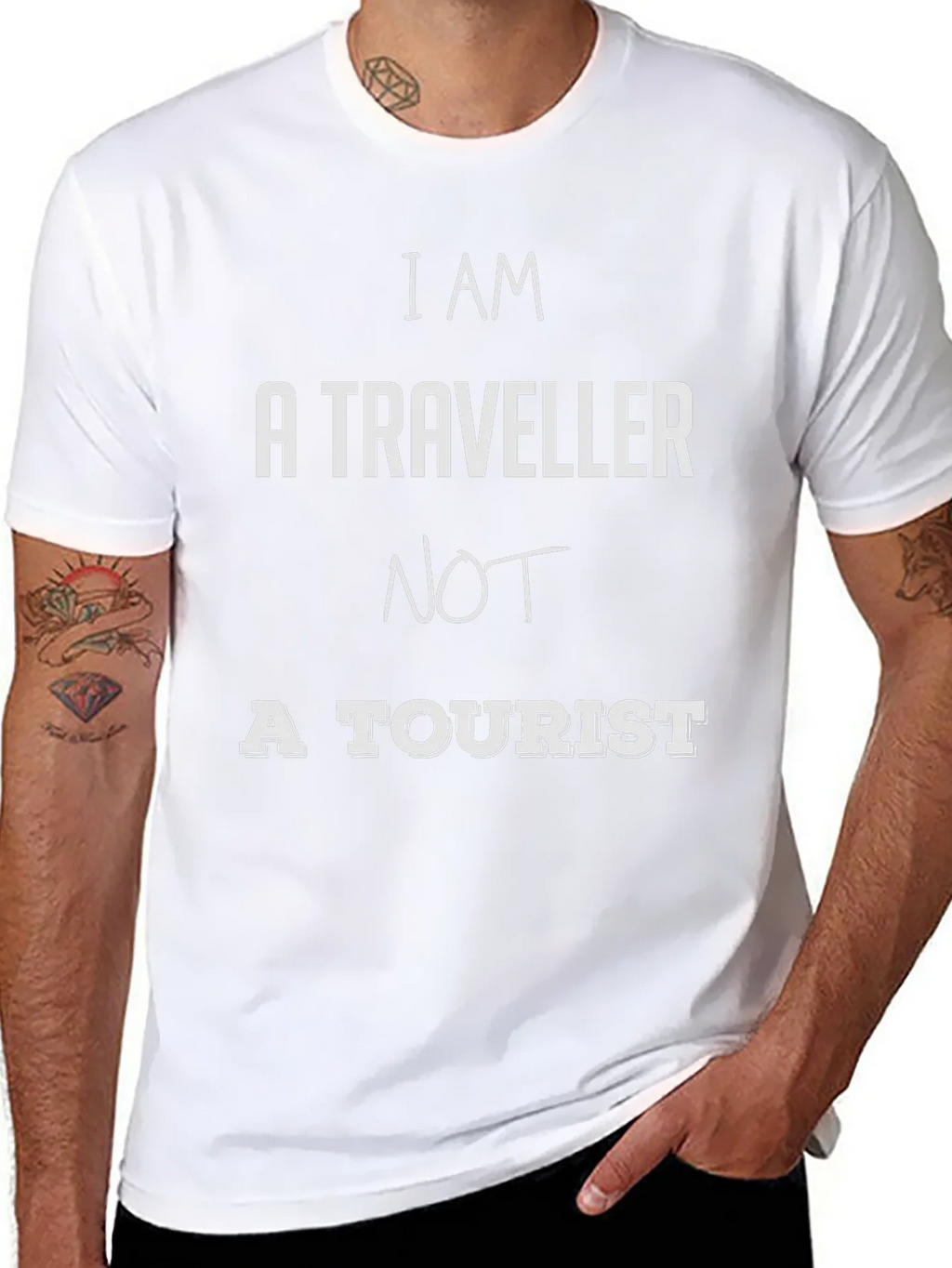 I AM A TRAVELER NOT A TOURIST T-Shirt product image 7