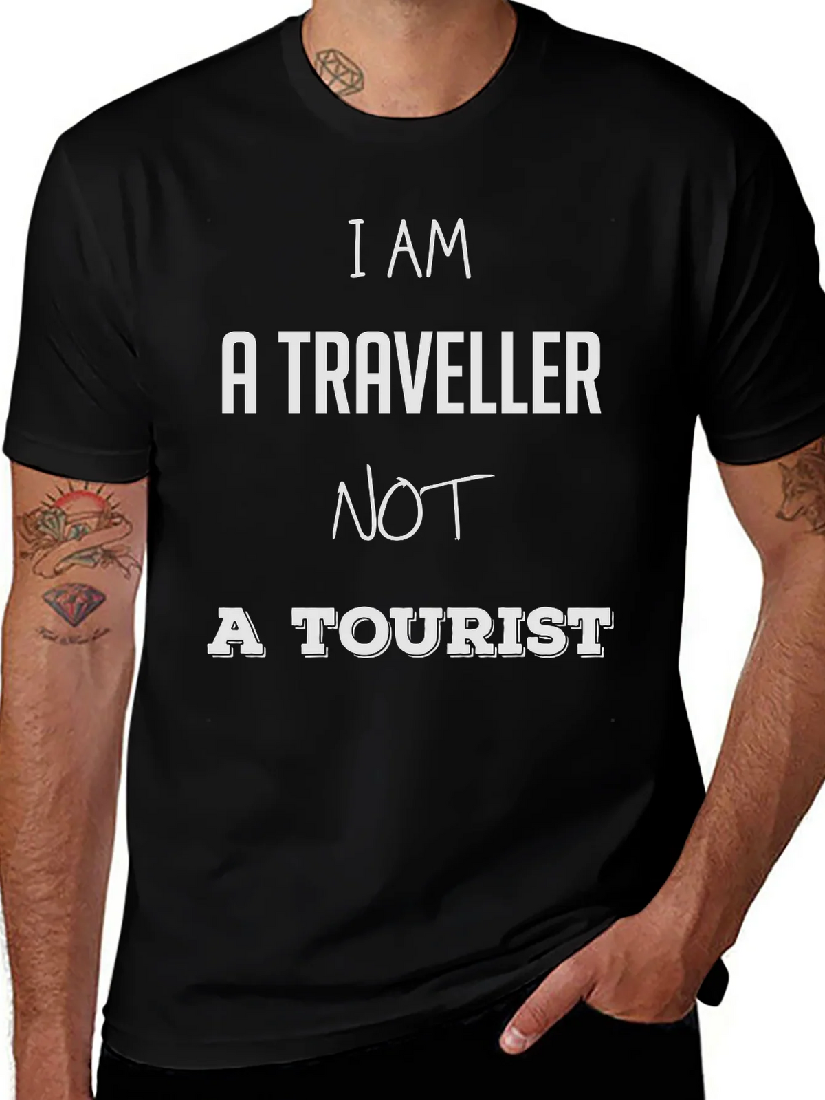 I AM A TRAVELER NOT A TOURIST T-Shirt product image 1
