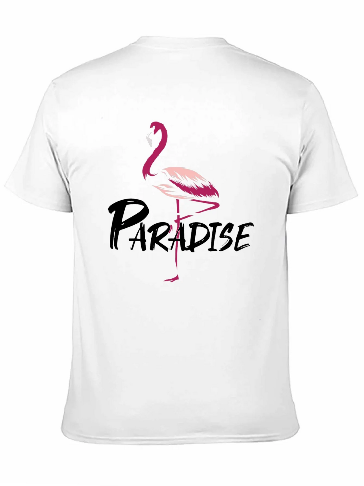 Flamingo Paradise Graphic Tee - Black Cotton T-Shirt product image 10