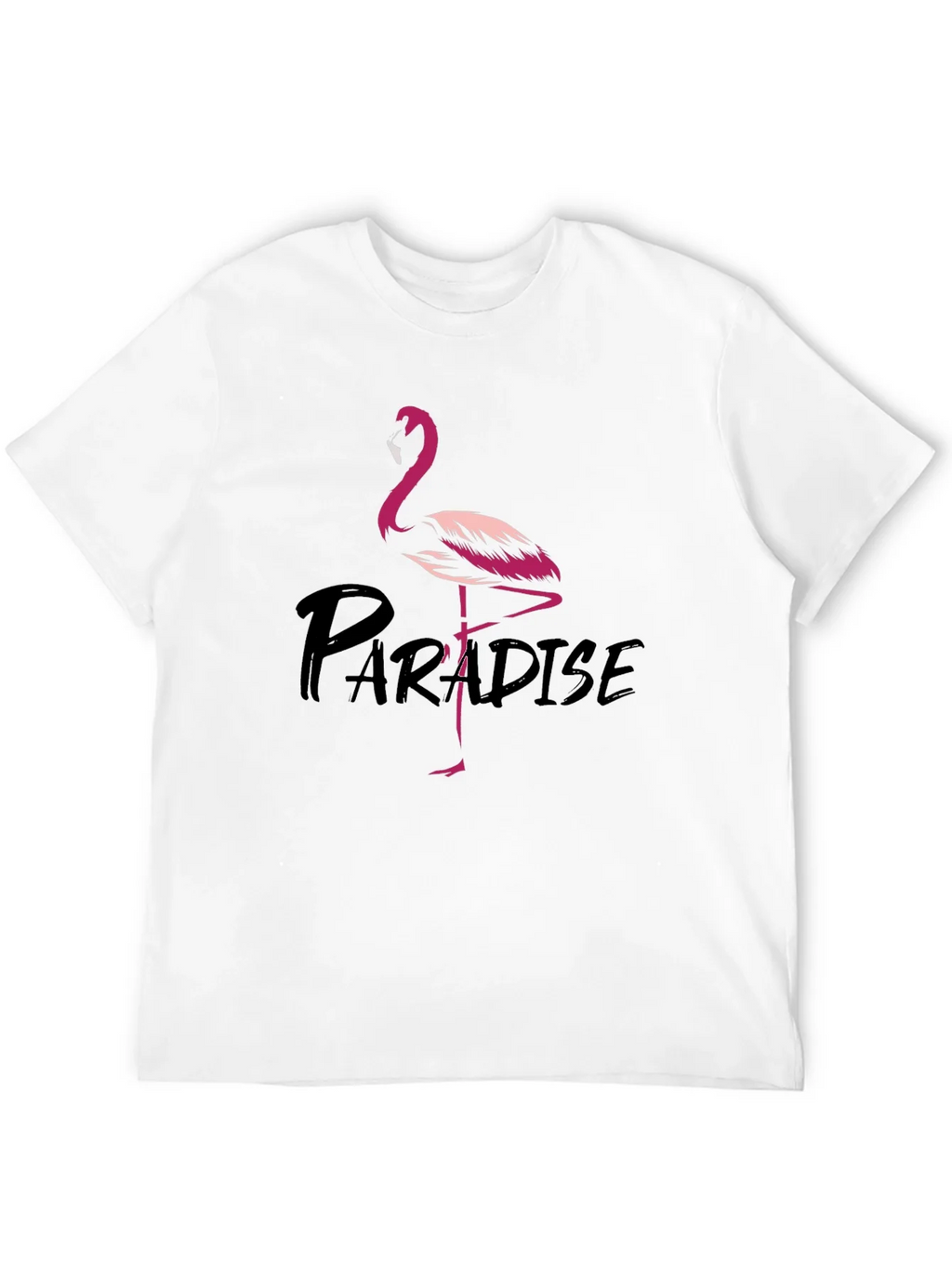 Flamingo Paradise Graphic Tee - Black Cotton T-Shirt product image 11