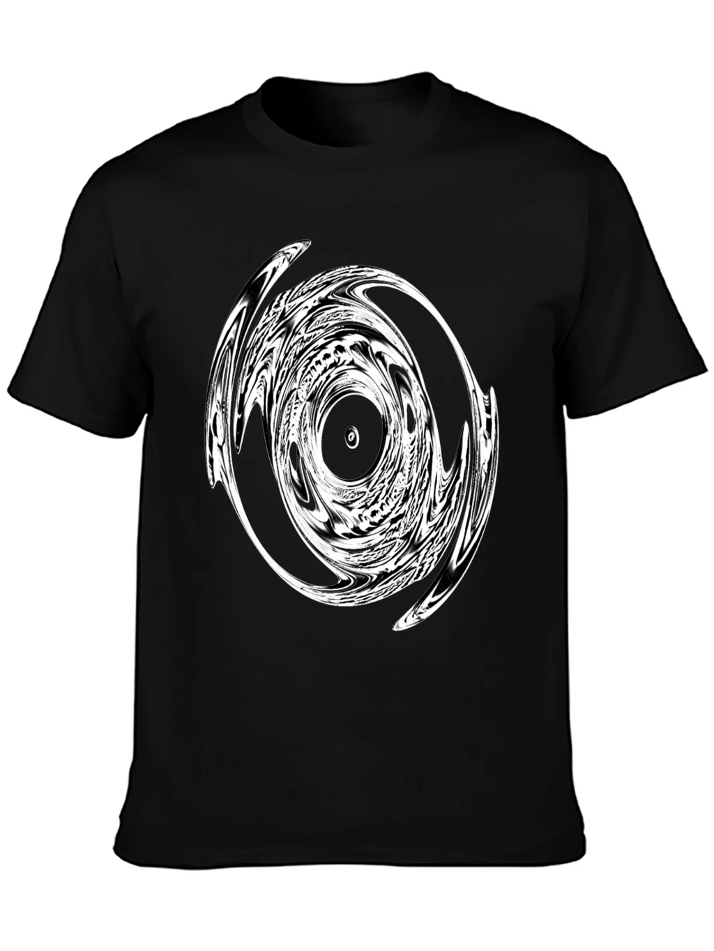 Abstract Circle Graphic Tee - Modern Black T-Shirt product image 2