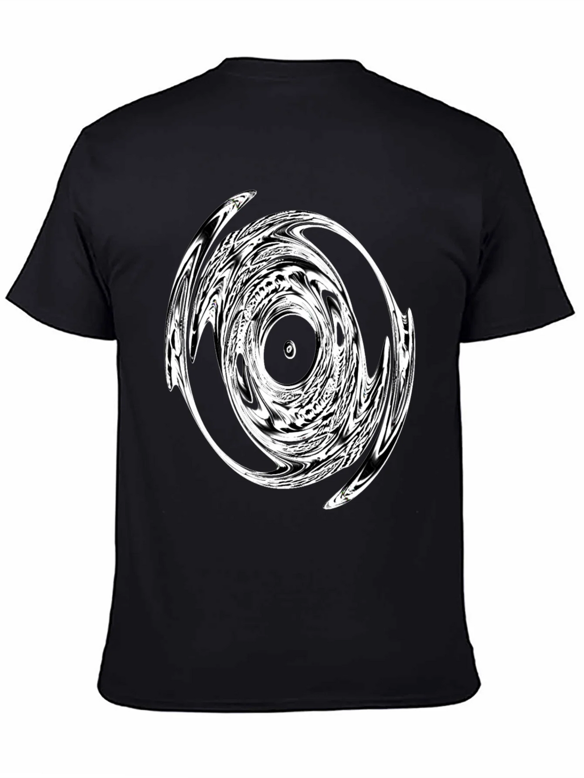 Abstract Circle Graphic Tee - Modern Black T-Shirt product image 3