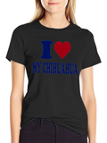 I Heart My Chihuahua Black T-Shirt product image 1