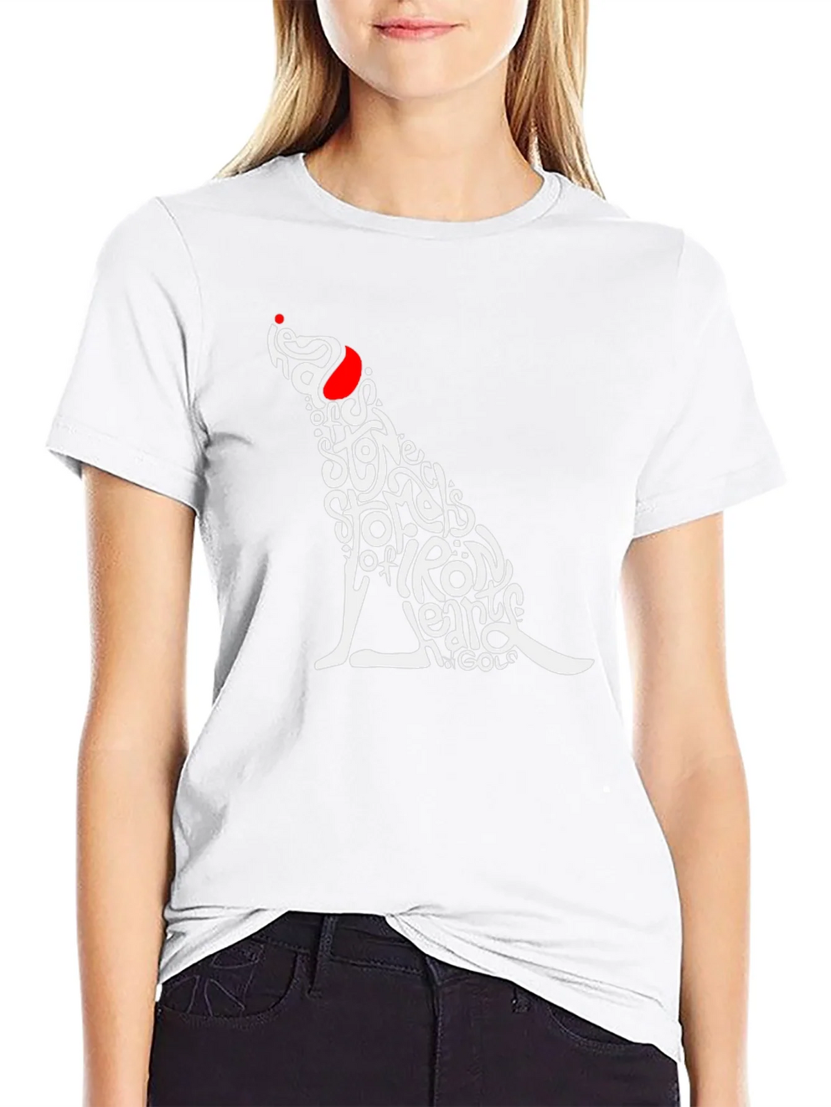Stylish Graphic Tee - Dog Word Art Design product image 8