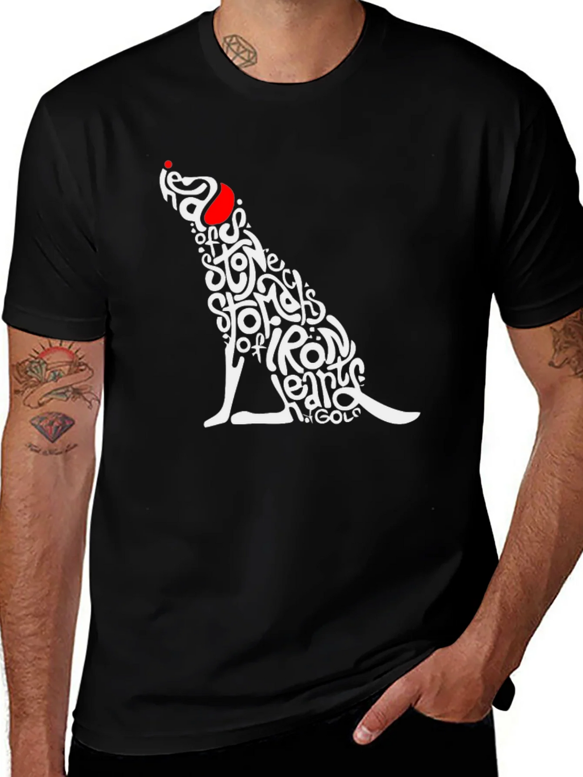 Stylish Graphic Tee - Dog Word Art Design product image 1