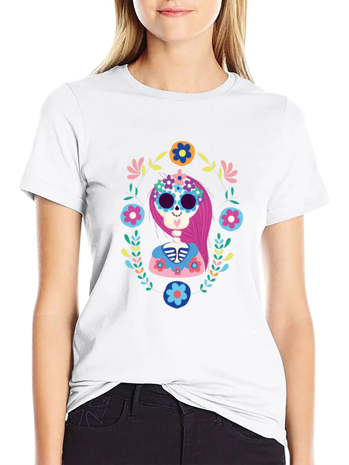 Day of the Dead Sugar Skull Graphic Tee product image 2