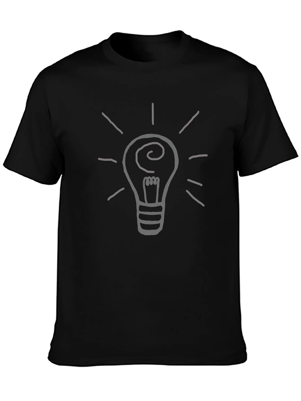 Idea Bulb Graphic Tee - Black Cotton Blend product image 2