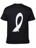 Mens Black T-Shirt with Abstract White Graphic product image 1