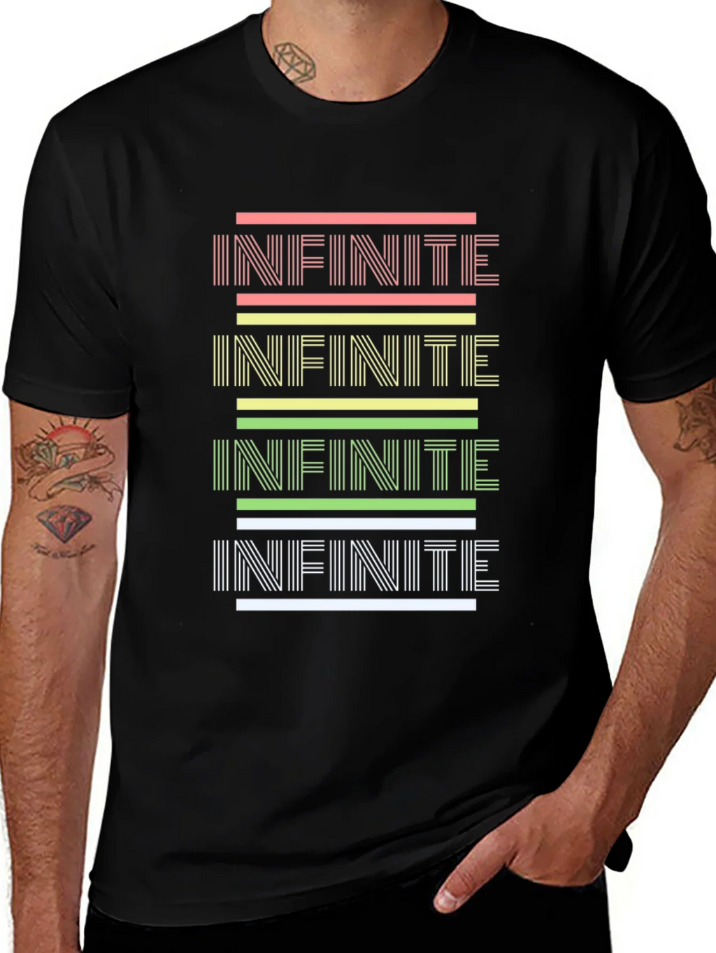 Infinite Style: Graphic Print Black Tee product image 1