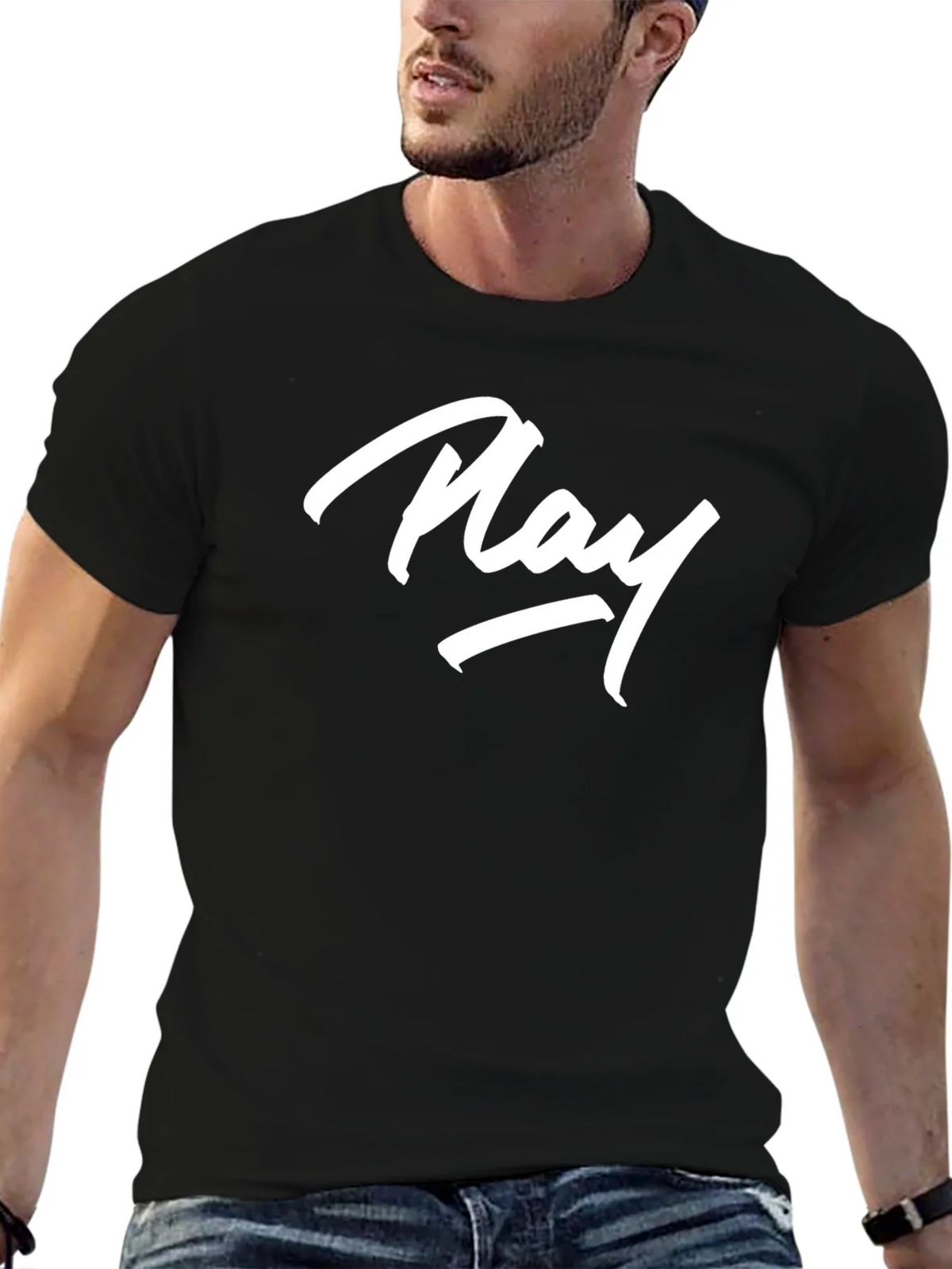 Play Graphic Print T-Shirt - Black product image 3
