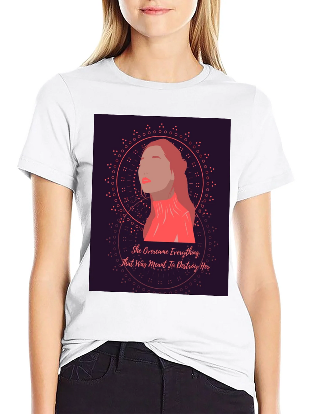 Empowered Woman Graphic Tee - She Overcame T-Shirt product image 7