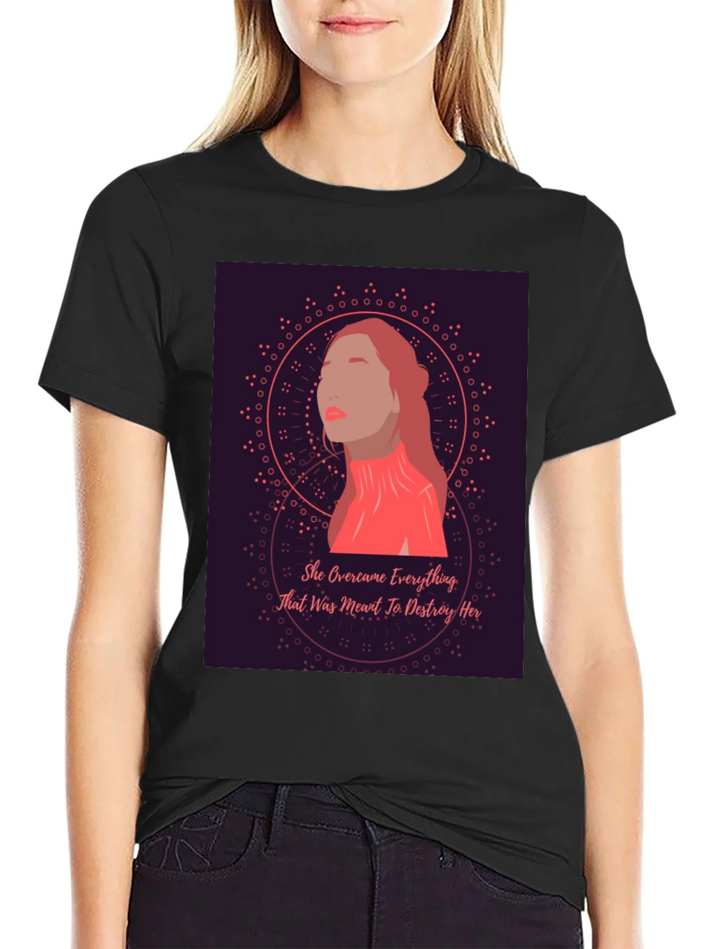 Empowered Woman Graphic Tee - She Overcame T-Shirt product image 2