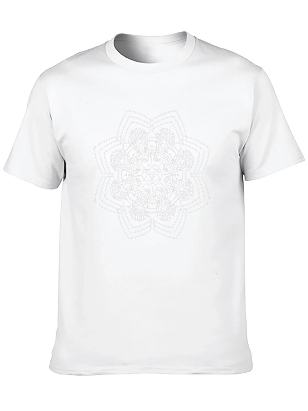 Geometric Mandala Graphic T-Shirt - Black product image 9
