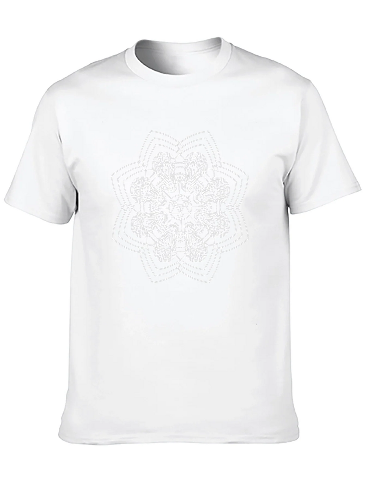 Geometric Mandala Graphic T-Shirt - Black product image 9