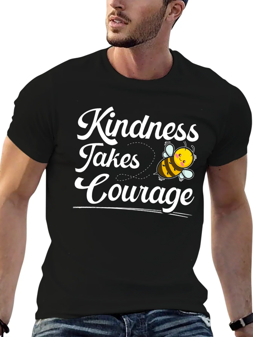 Kindness Takes Courage Bee Graphic Tee product image 4