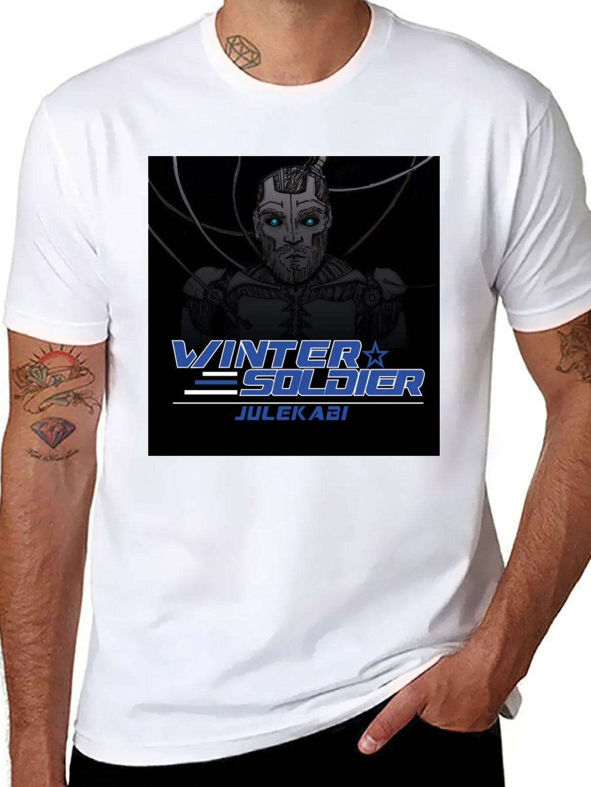 Winter Soldier Julekabi Black T-Shirt product image 7