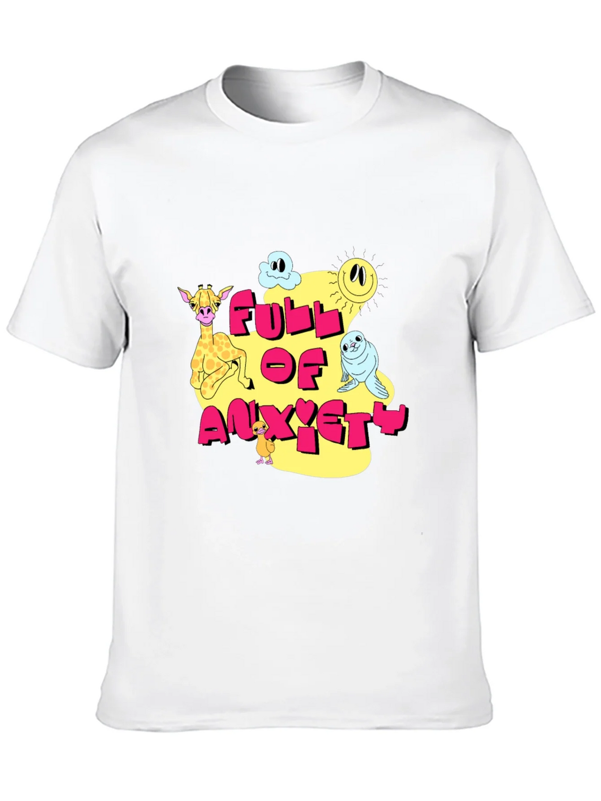 Full of Anxiety Cartoon Graphic Black Tee product image 5