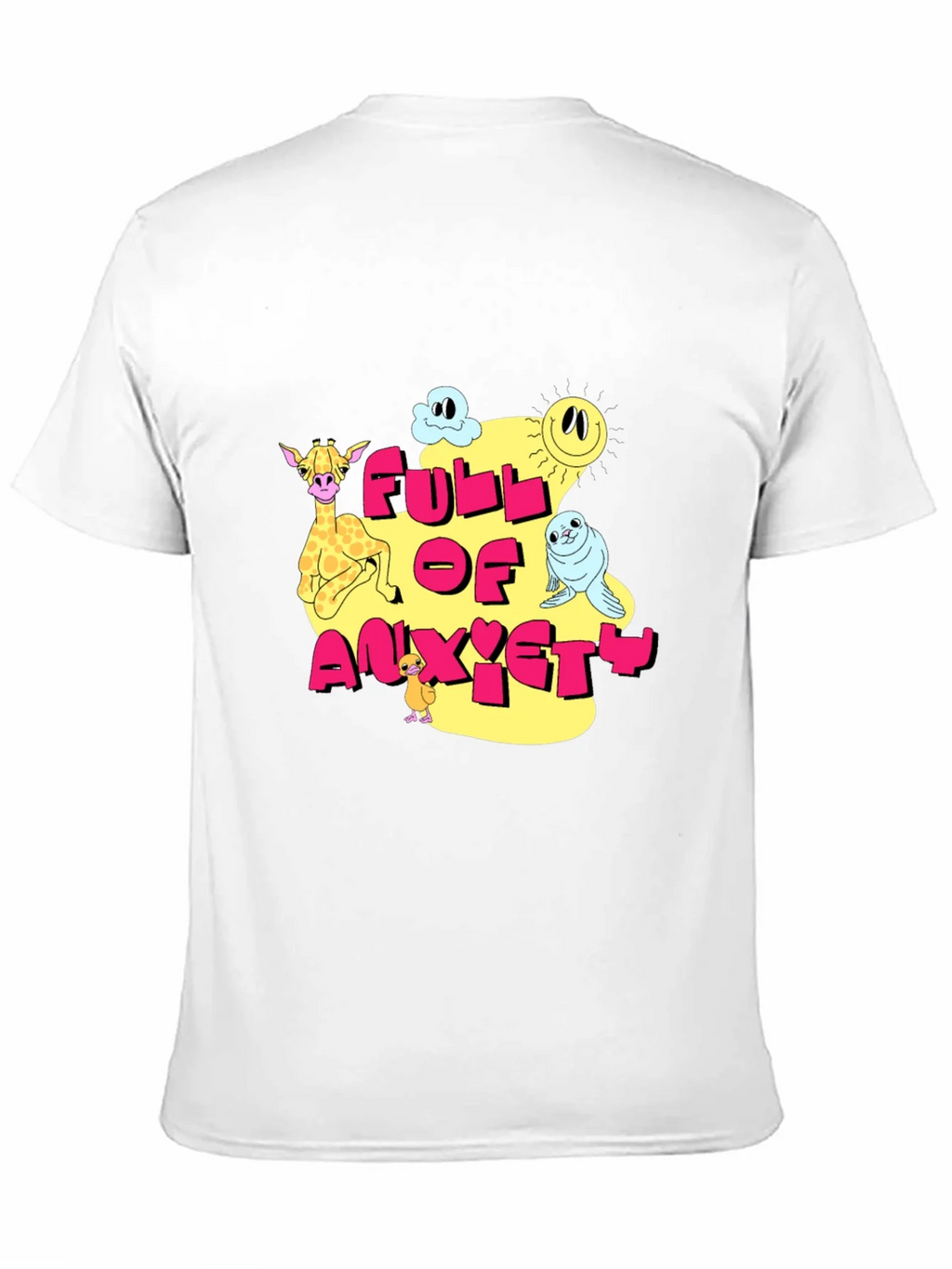 Full of Anxiety Cartoon Graphic Black Tee product image 6