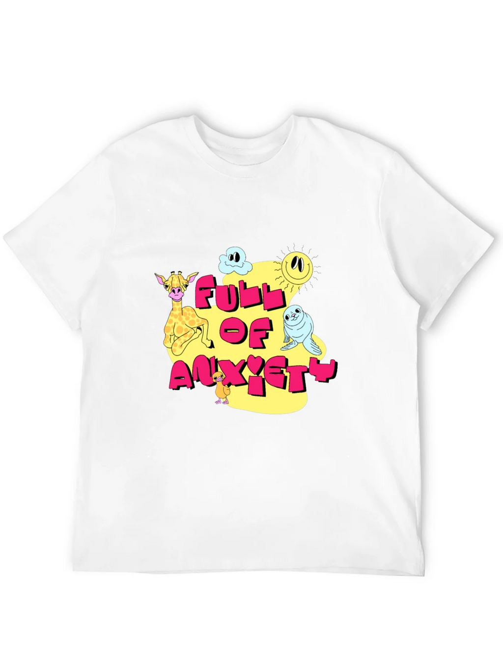 Full of Anxiety Cartoon Graphic Black Tee product image 7