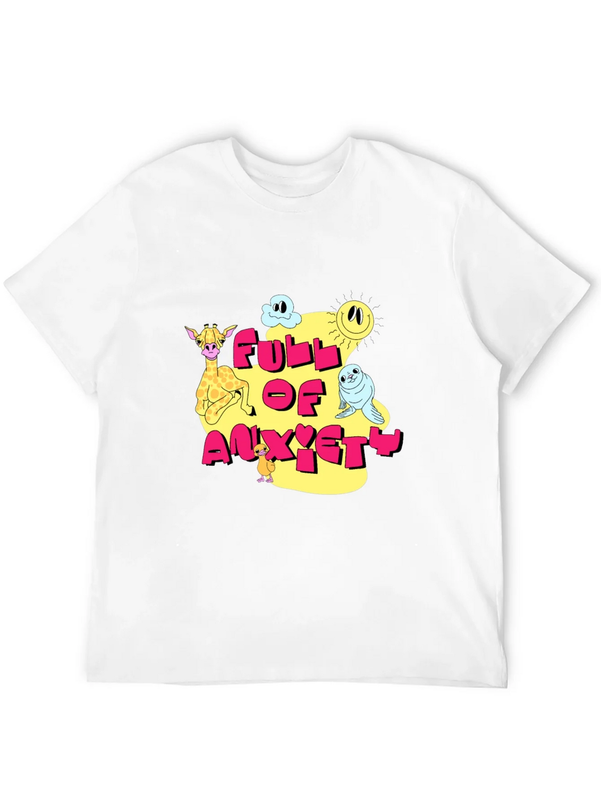 Full of Anxiety Cartoon Graphic Black Tee product image 7