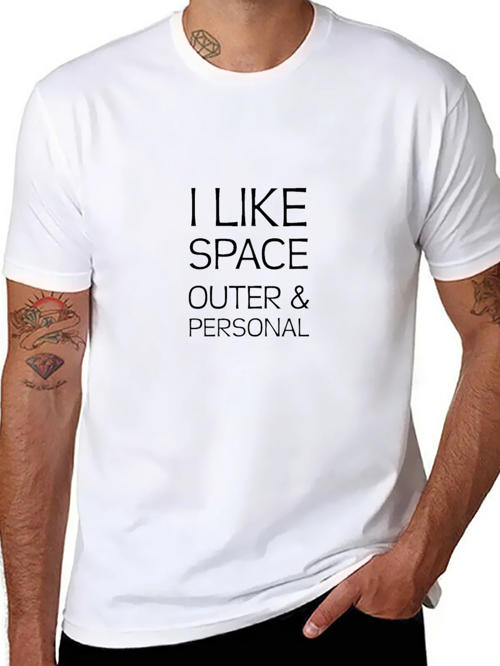 I Like Space T-Shirt - Outer & Personal Black Tee product image 2