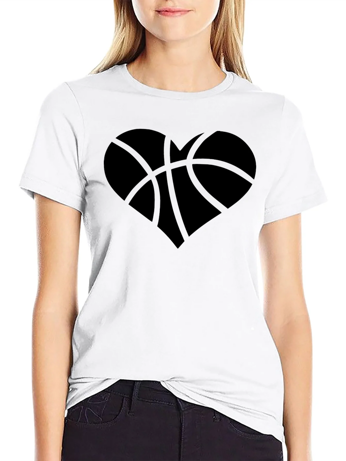 Basketball Heart Graphic T-Shirt - Trendy Casual Wear product image 8