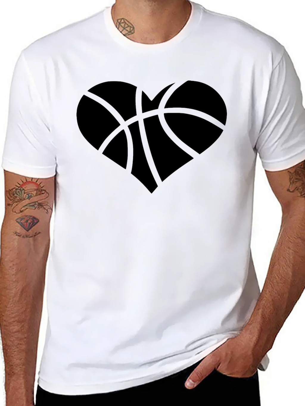 Basketball Heart Graphic T-Shirt - Trendy Casual Wear product image 7