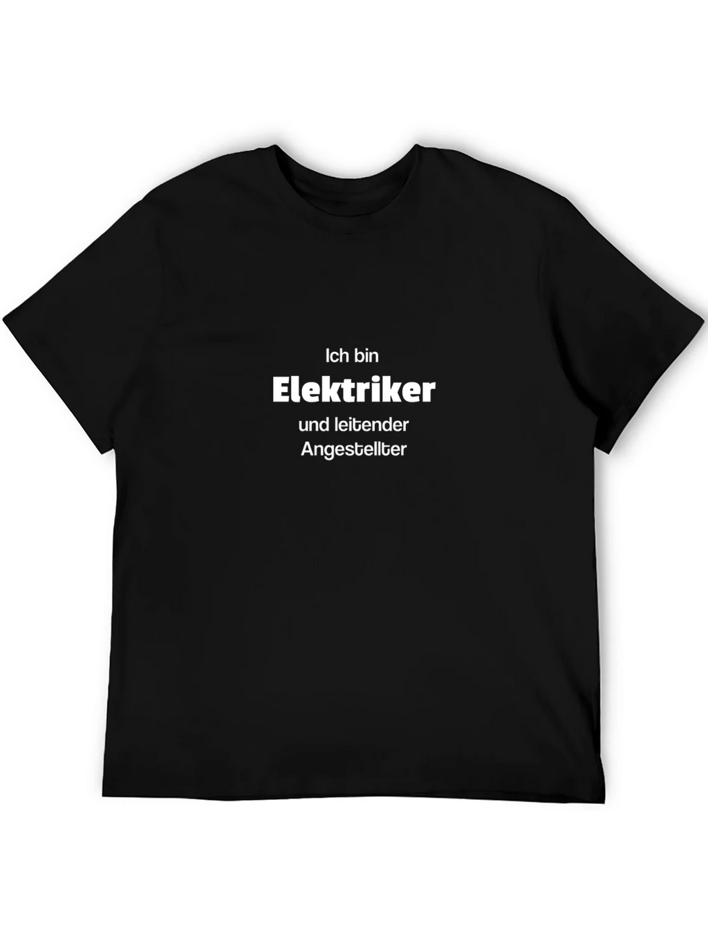 Ich Bin Elektriker Black T-Shirt product image 3