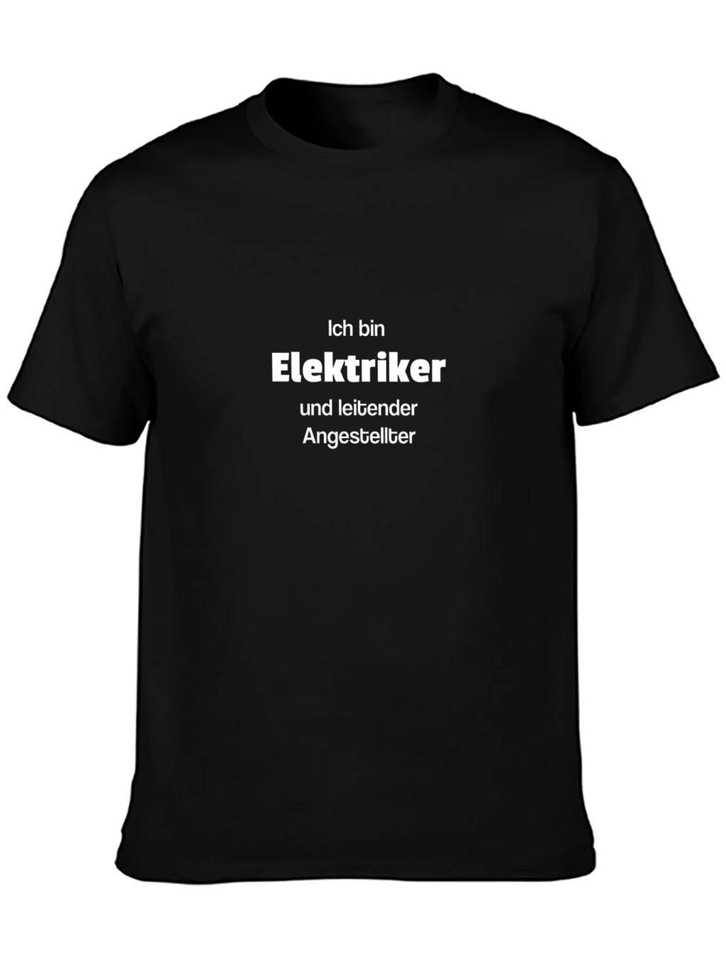 Ich Bin Elektriker Black T-Shirt product image 2