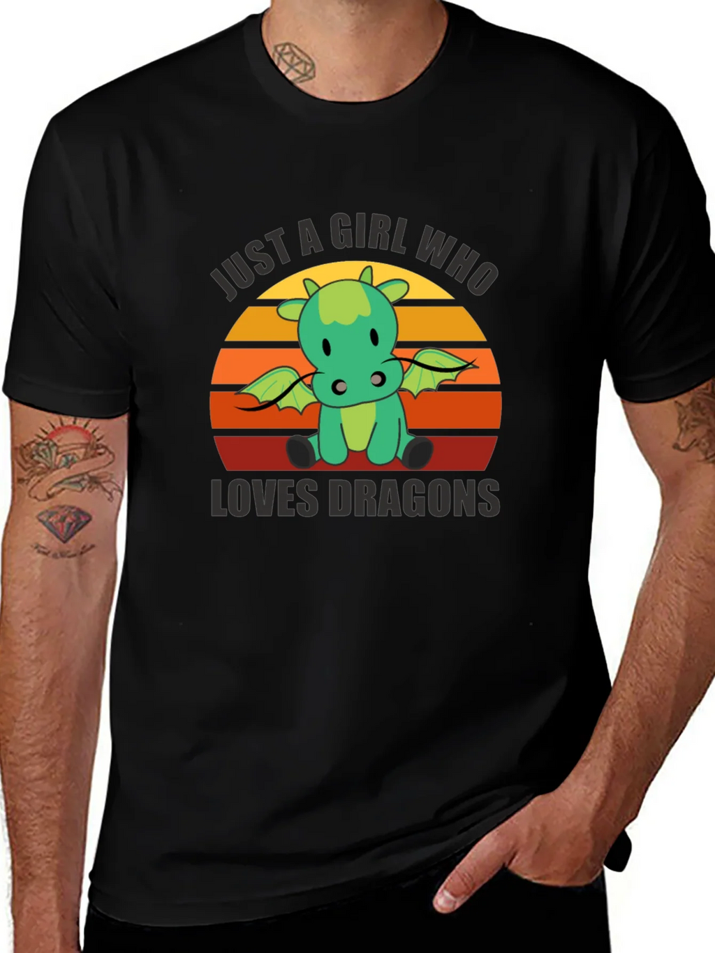 Girl Who Loves Dragons T-Shirt - Cute Graphic Tee product image 1
