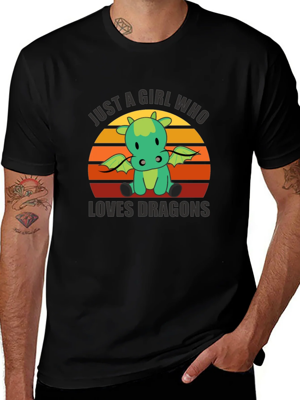 Girl Who Loves Dragons T-Shirt - Cute Graphic Tee product image 1
