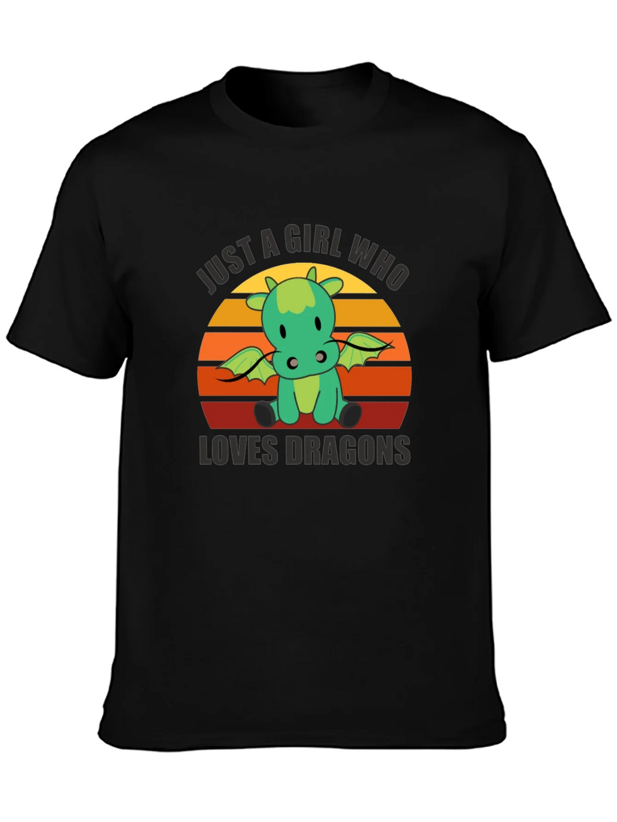 Girl Who Loves Dragons T-Shirt - Cute Graphic Tee product image 3