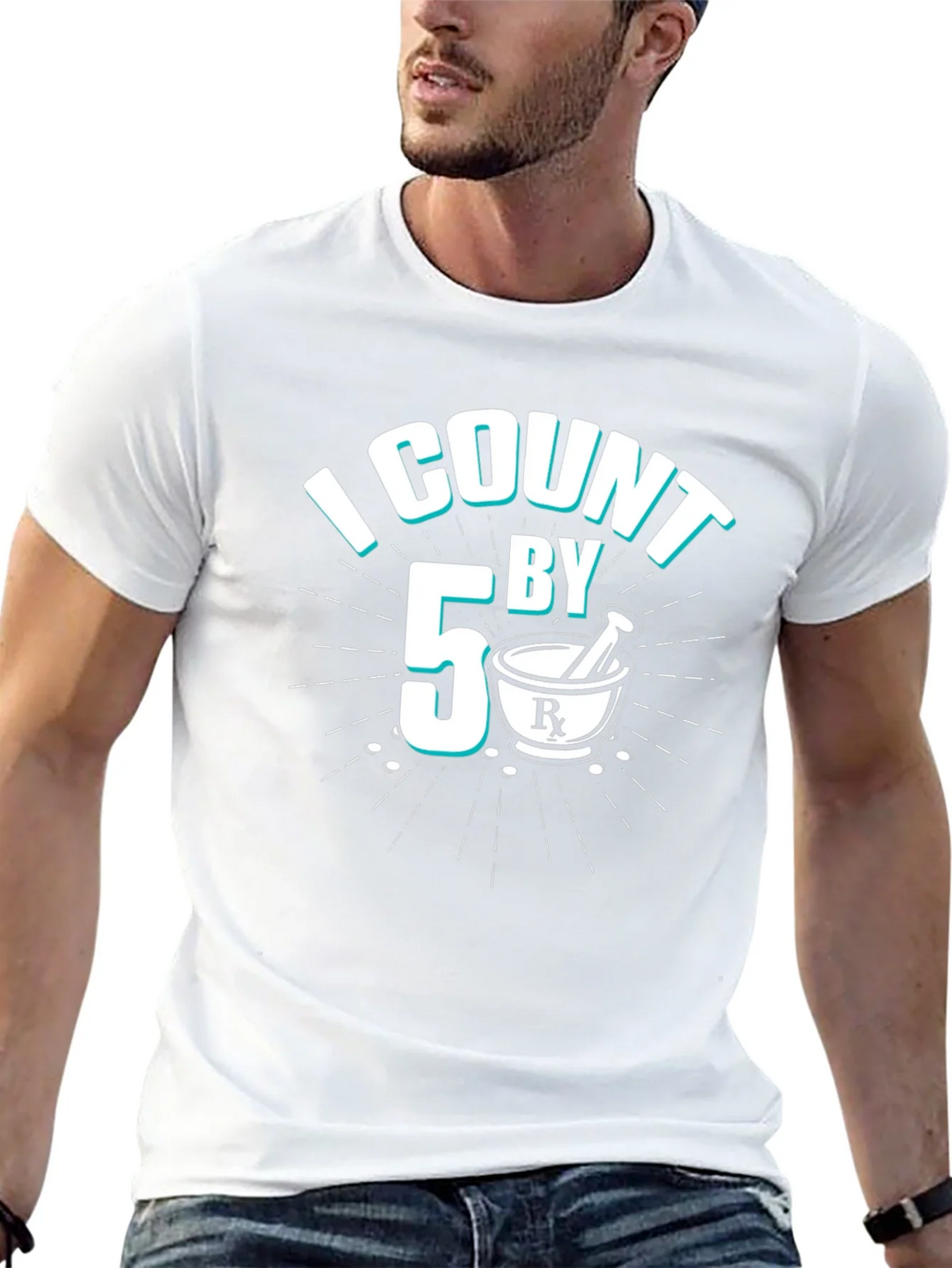 I Count By 5 Pharmacist Black T-Shirt product image 11