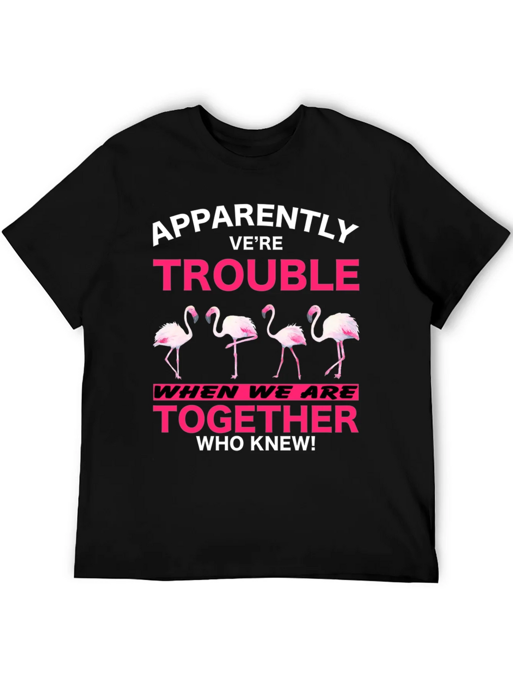 Funny Flamingo Trouble Graphic T-Shirt product image 5