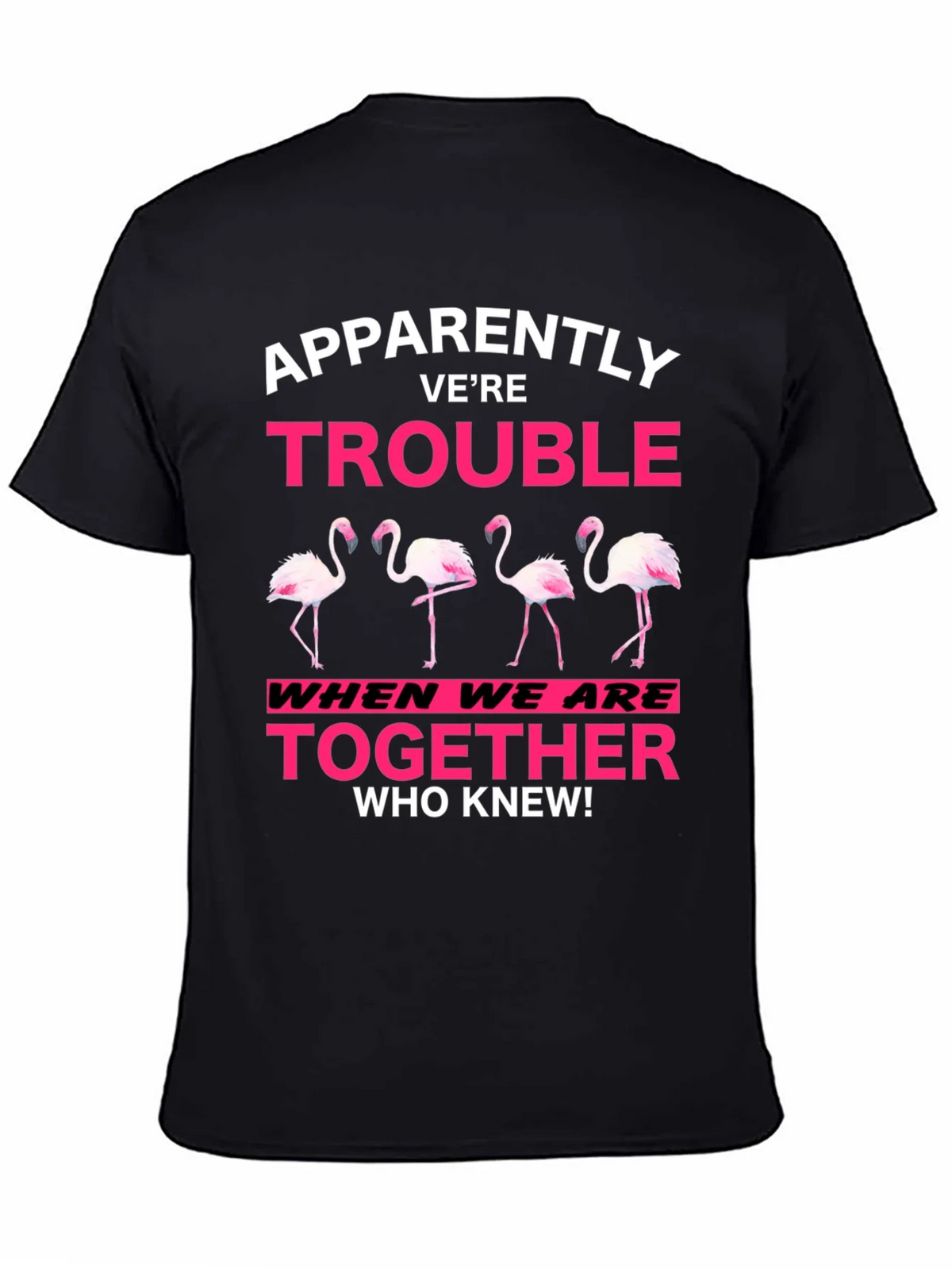 Funny Flamingo Trouble Graphic T-Shirt product image 4