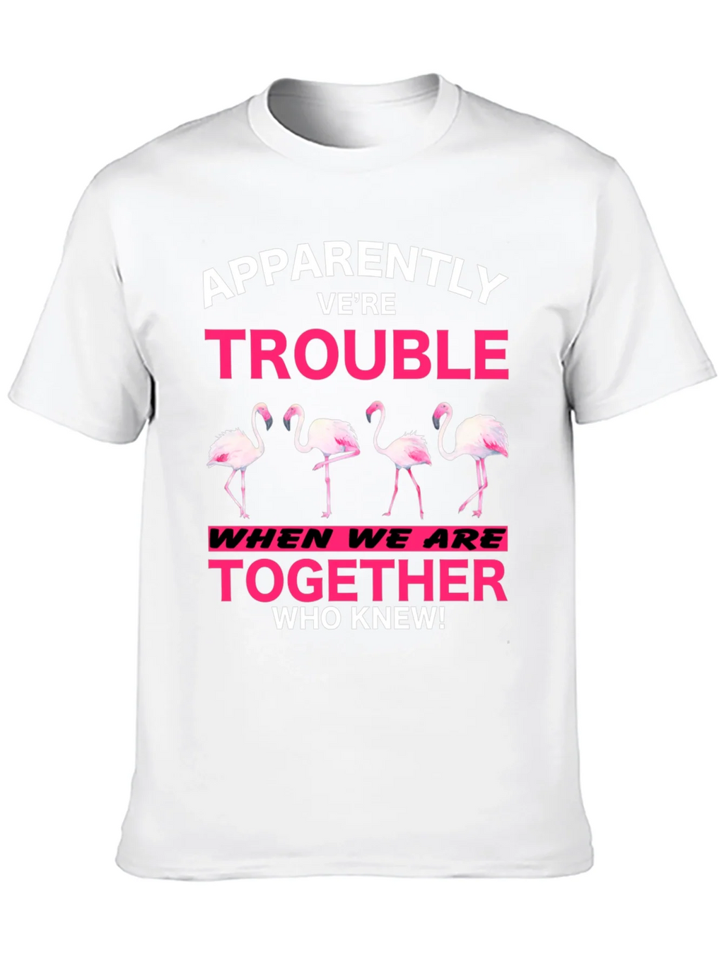 Funny Flamingo Trouble Graphic T-Shirt product image 9