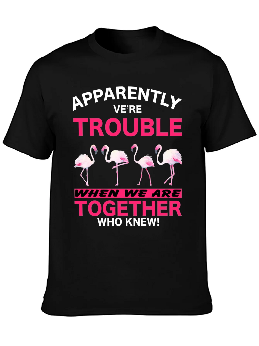 Funny Flamingo Trouble Graphic T-Shirt product image 3