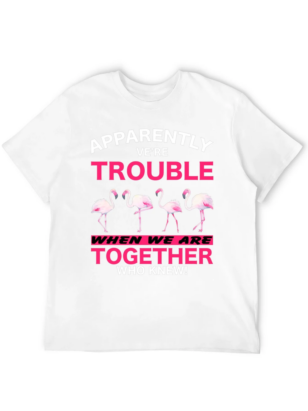 Funny Flamingo Trouble Graphic T-Shirt product image 11